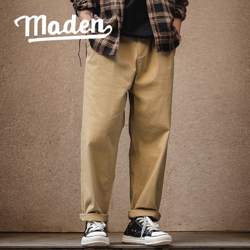 MADEN Quần EasyPants Kaki Style Quân Đội, Thích Hợp Hàng Ngày