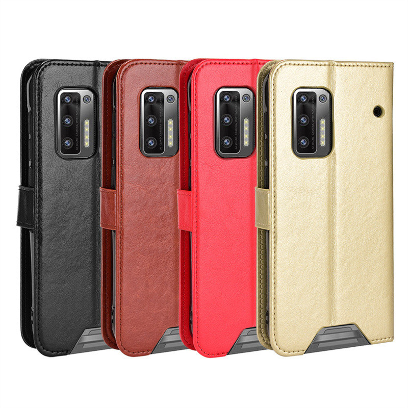 Thích Hợp Cho Doug S96pro Ốp Lưng Điện Thoại Doogee S97 Pro Bao Da Flip Crazy Horse Họa Tiết Dây Thẻ