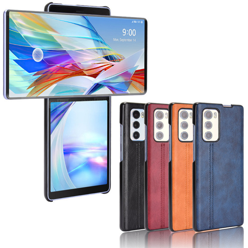 Thích hợp cho LG Wing 5G Màn hình xoay Vỏ điện thoại họa tiết da bắp chân Vỏ bảo vệ dòng xe LG Wing 