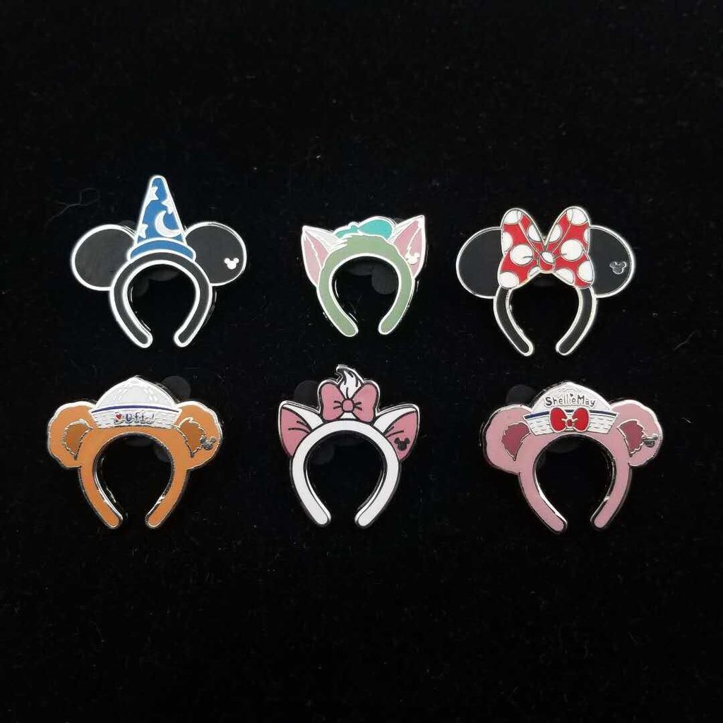 Disney Băng Đô Huy Hiệu Hồng Kông Disney Disney Disney Trâm Cài Đầu Mickey Minnie Duffy Shirley May 