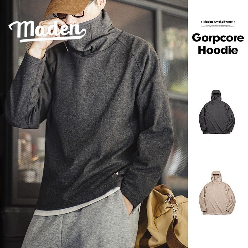 MADEN Jacket Gorpcore Nam - Fake Fur Raglan Sleeves High Collar