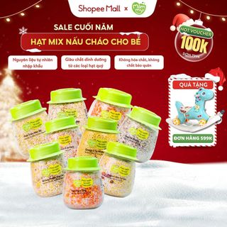  Hạt ăn dặm cho bé mix sẵn Mămmy cháo ăn dặm nhiều dinh dưỡng kết hợp gạo sữa và hạt quý 120g-145g 