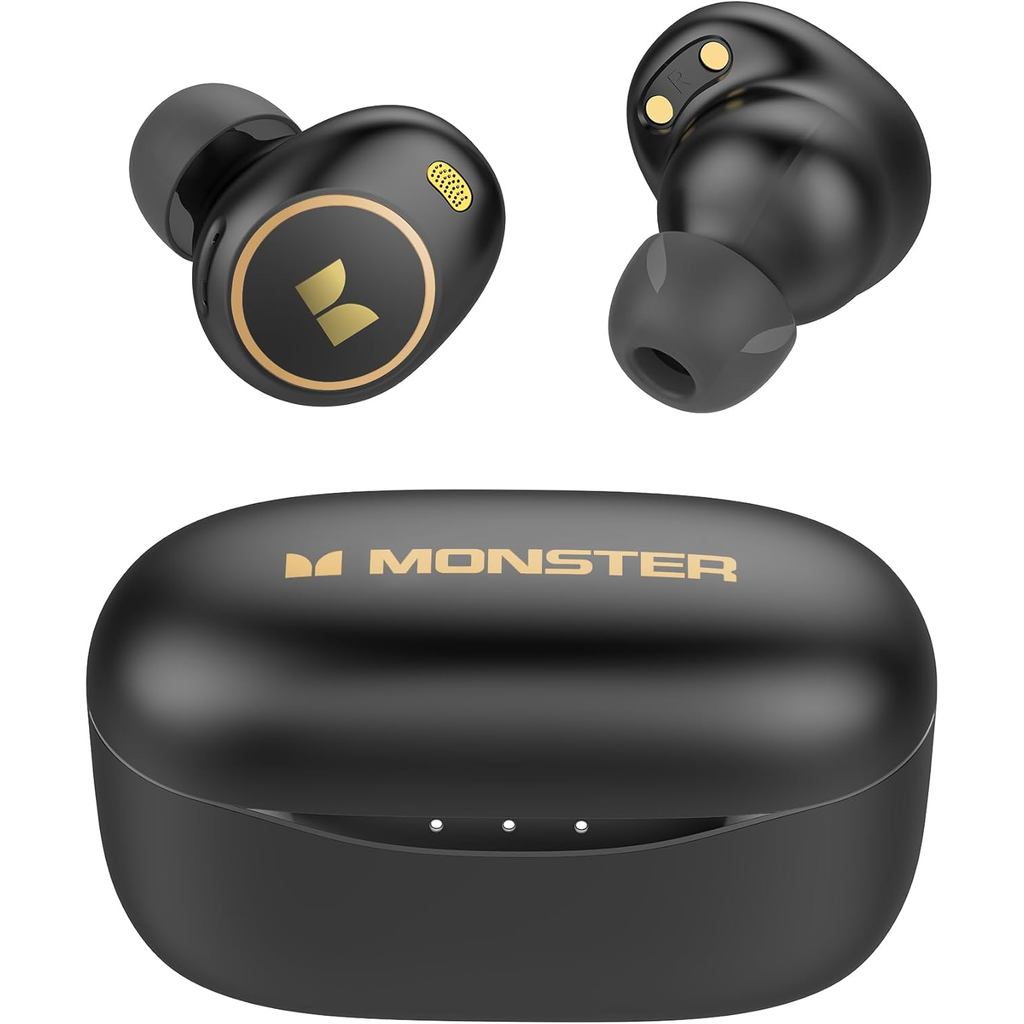 Tai nghe không dây Monster, Tai nghe nhét tai Bluetooth 5.3 có hộp sạc, Tai nghe âm thanh nổi Âm tha