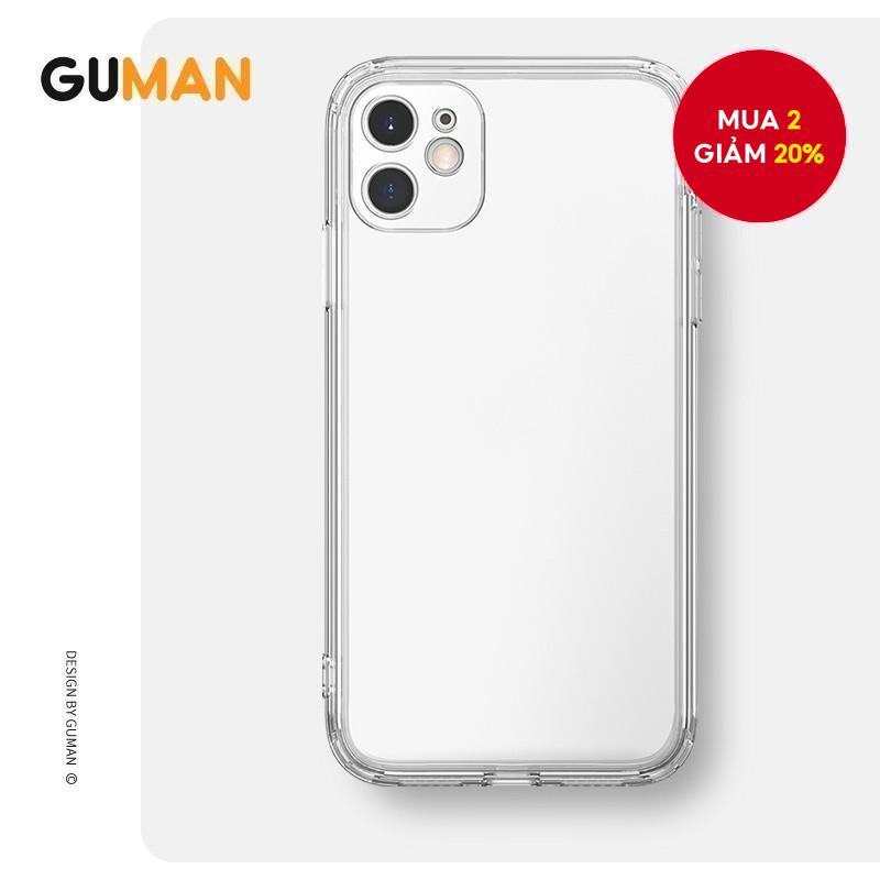 Ốp lưng GUMAN silicon mềm vuông chống sốc chống bẩn đáng yêu cho iPhone 14 13 12 11 Pro Max SE 2020 