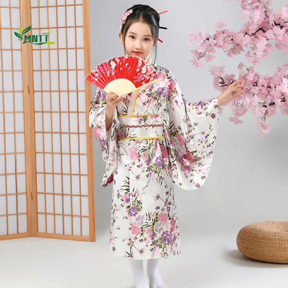 MNTT Trẻ Em Phong Cách Nhật Bản Áo Tắm Yukata In Hoa Mới Kimono Geisha