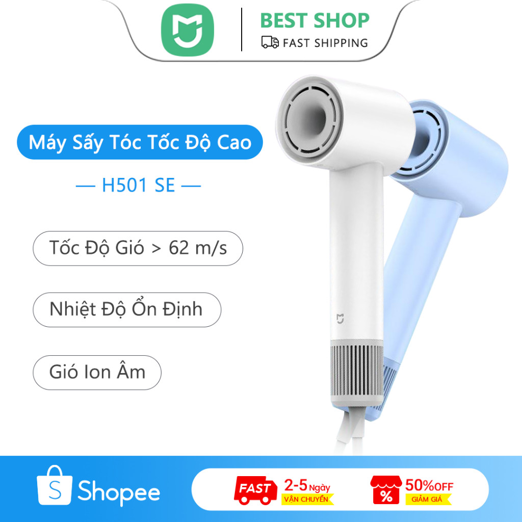 Chính hãng-Xiaomi Mijia Máy sấy tóc H501 SE, Tóc khô tốc độ cao,Chăm sóc tóc Anion công suất cao,Độn