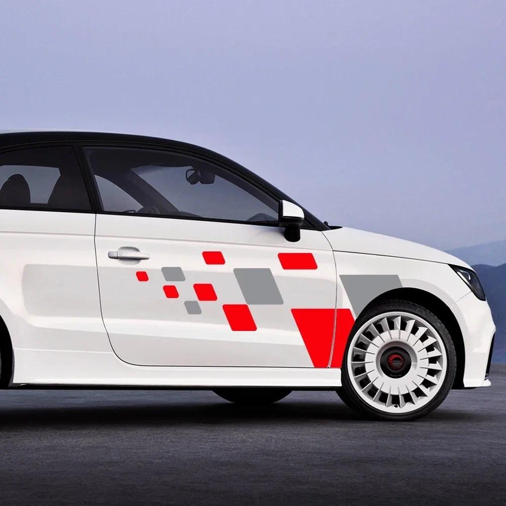 Đua Xe Tạo Kiểu Thể Thao Vuông Miếng Dán Decal Phụ Kiện Cho Xe Audi A1 8X GB GBA Sportback Quattro T