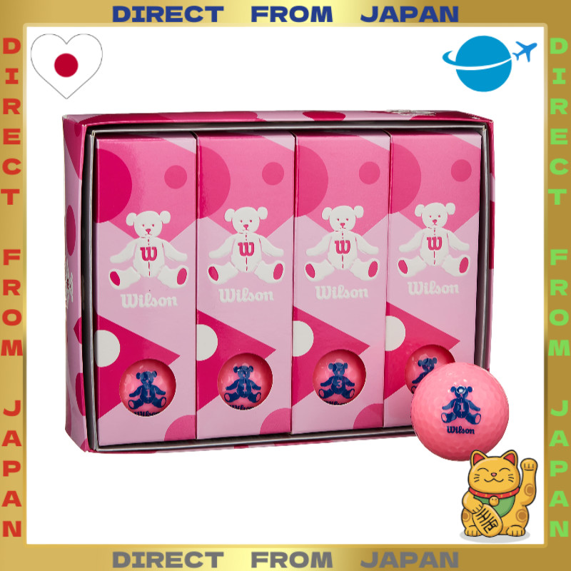 【DIRECT FROM JAPAN】Wilson Bear4 Golf Balls, Dozen, Pink