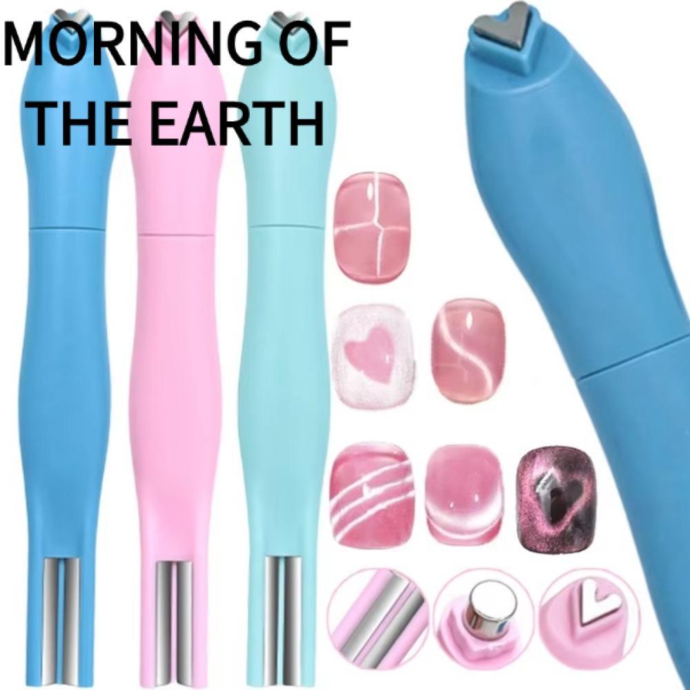 MORNING OF THE Heart Cat Eye Magnet cho móng tay, 3IN1 DIY Cat Eye Công cụ nghệ thuật làm móng từ tí