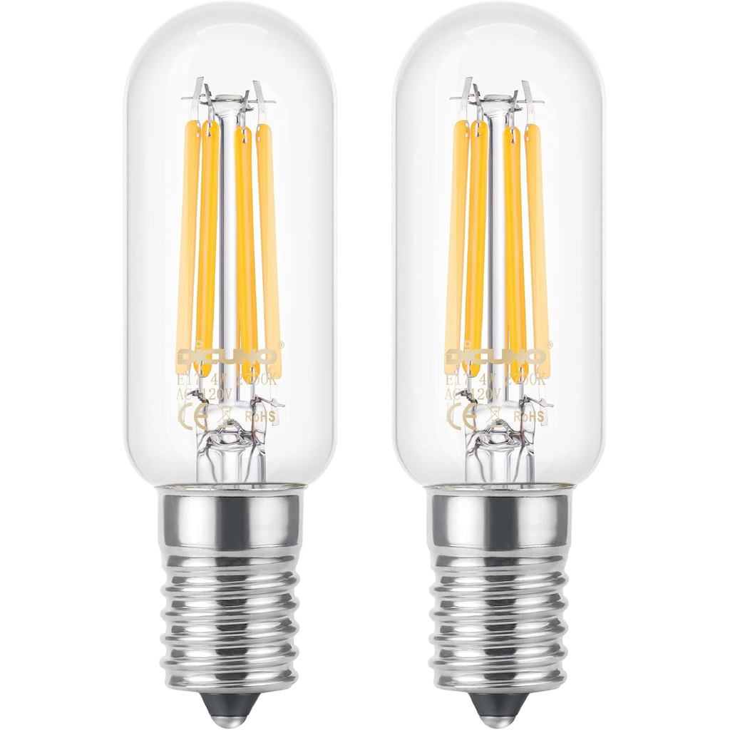 Bóng đèn dây tóc hình ống LED DiCUNO E17, Bóng đèn LED ống trung gian E17, Màu trắng ấm 2700K, Thay 