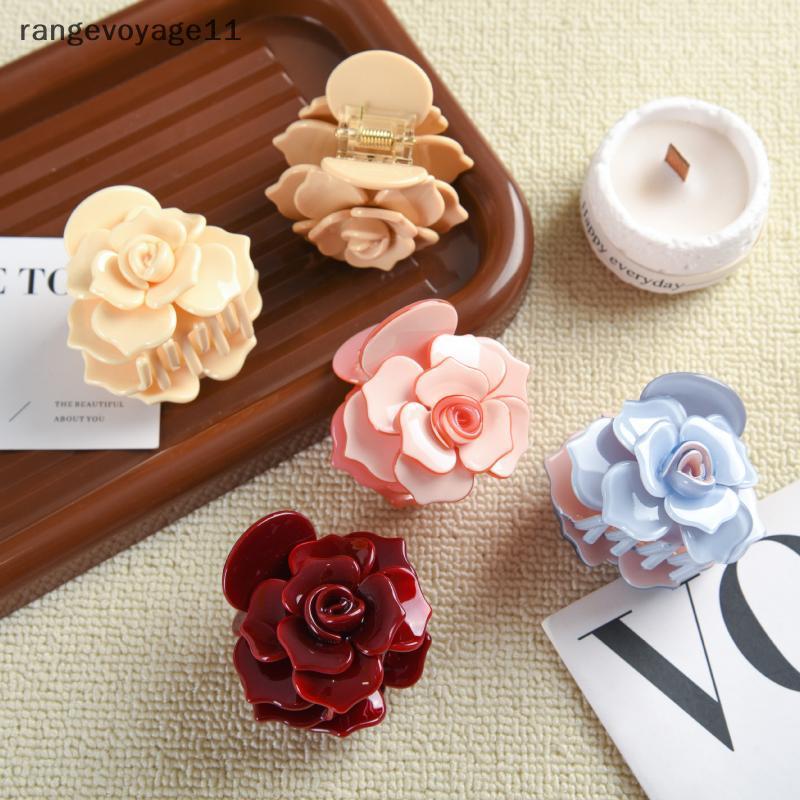 Sweet Camellia Rose Acetate - Kẹp và Vuốt Tóc Thời Trang cho Nữ Bé Gái [VN]