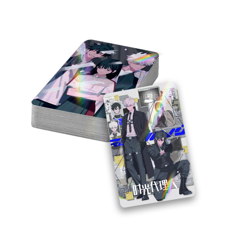 30 Chiếc Manhwa Link Click Game 99night in the forest Laser Lomo Cards Stitch Pokemon Nhân Vật Hoạt 