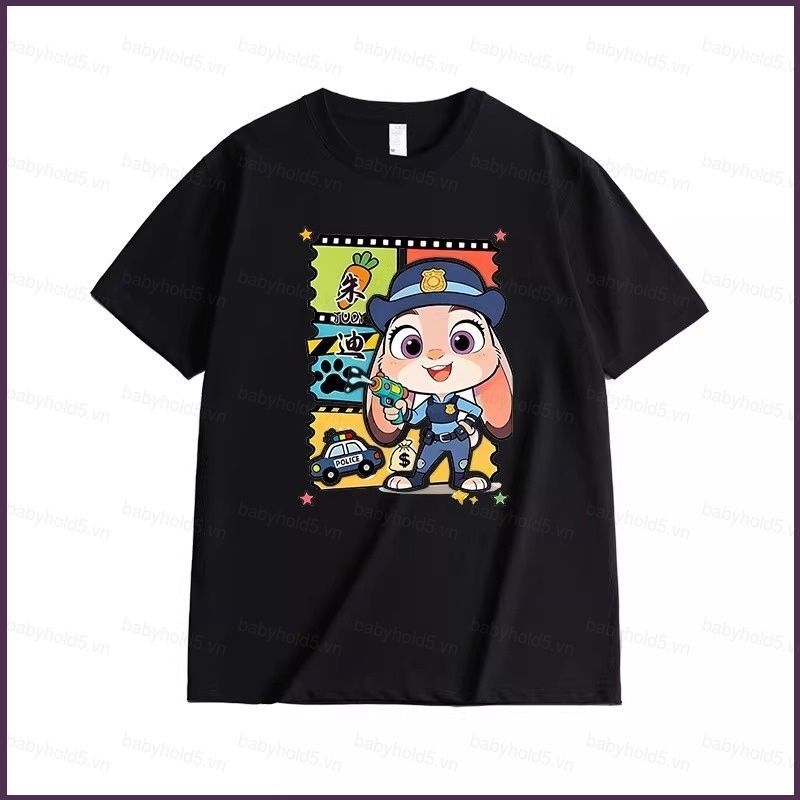 BH5 Áo Thun Bông 2025 - Judy Nick & Nibbles Maplestick từ Zootopia 2