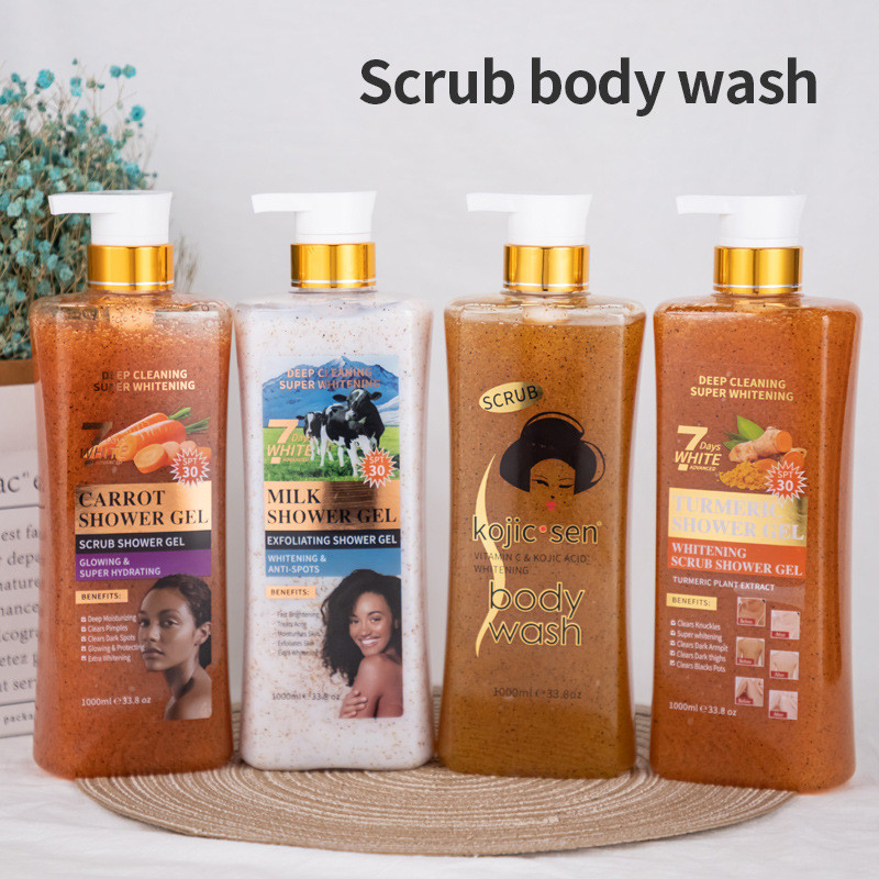 WWP Papaya Scrub Body Wash Hương Thơm Lâu Dài Chai Lớn Tẩy Tế Bào Chết Nghệ Body Wash 1.000ml