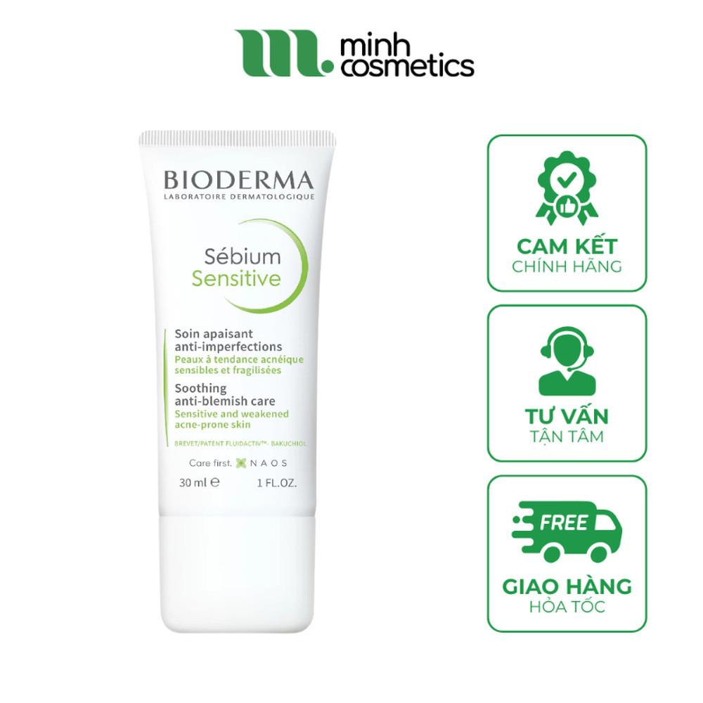 Kem Dưỡng Bioderma Sébium Sensitive 30mL - Hỗ Trợ Làm Dịu & Cấp Ẩm Cho Da Dầu Nhạy Cảm