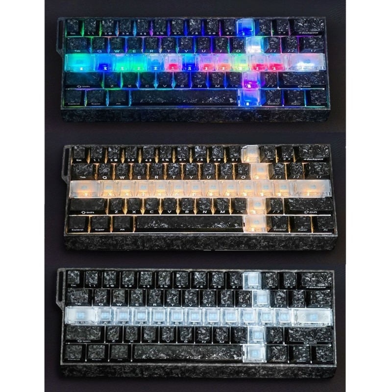 Orangesea Trong Suốt Foggy Design 19 Keycap Bộ Bàn Phím Keycaps Nhiều Màu