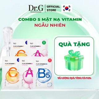  Combo 5 Mặt nạ dưỡng ẩm và làm dịu da nhạy cảm Dr.G Pure Vitamin B5 Moisturizing Mask 