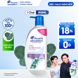  Dầu Gội HEAD & SHOULDERS Giảm Ngứa Da Đầu Chai 850ML 