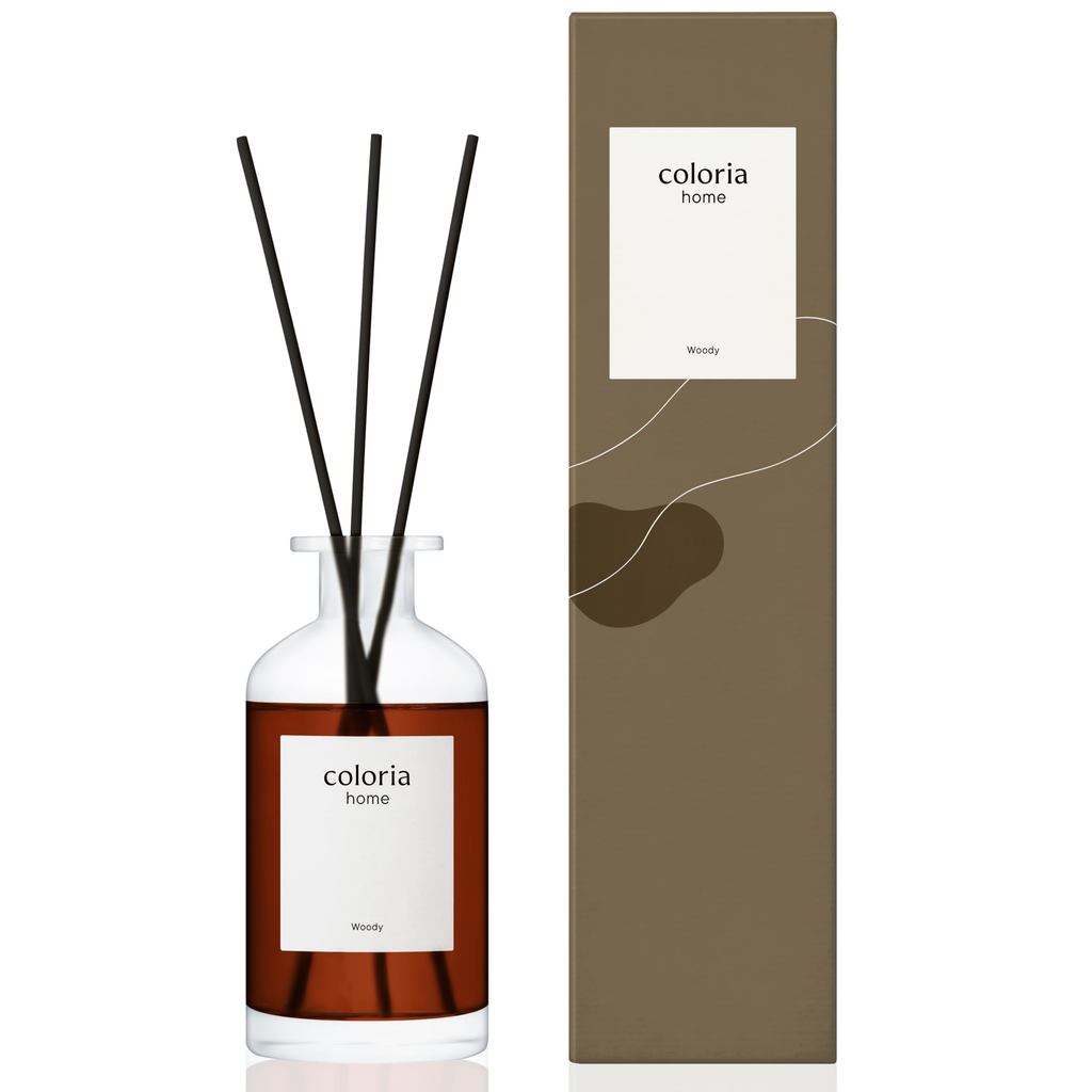 Coloria Home Room Fragrance 180ml - White Musk (Model: 767) - Reed Diffuser with Sticks, Room Scent,