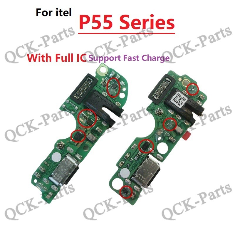 Cho itel P55 4G P55 5G P55 + Bảng Sạc USB Đế Sạc Cổng Ổ Cắm Cắm Đầu Nối Cáp Mềm