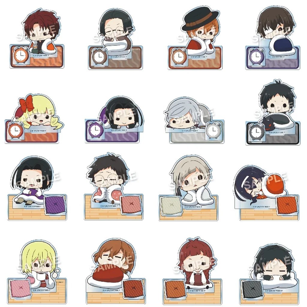 Standee Anime Bungou Stray Dogs mô hình mica acrylic trang trí bàn học chibi Văn Hào Lưu Lạc Kenji I