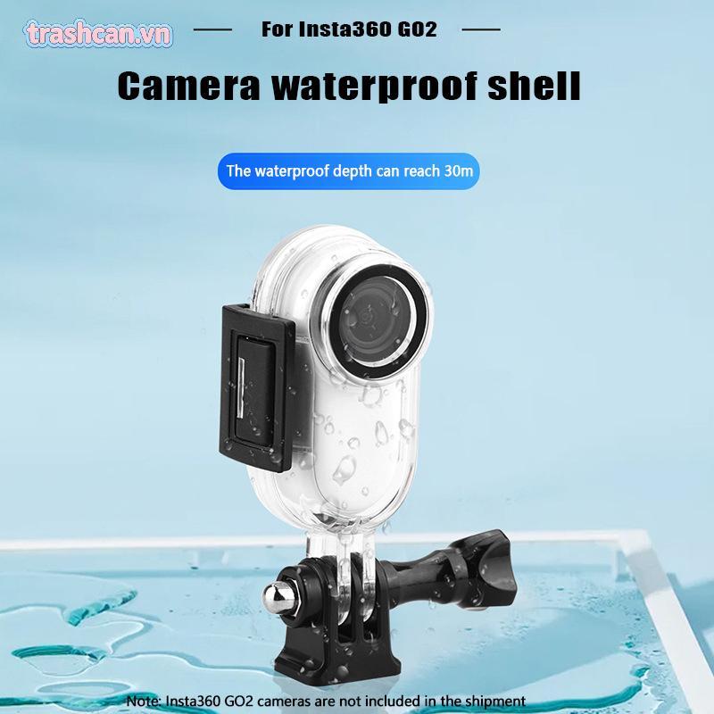 Tr Insta360 GO 2 Vỏ chống nước trong suốt 30M Khung bảo vệ lặn cho Insta 360 Go2 Vỏ bảo vệ lặn dưới 
