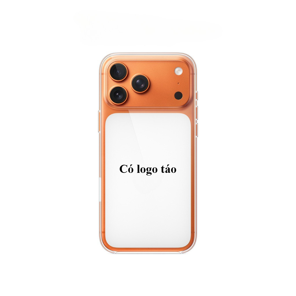 Ốp lưng Clear A.P.P.L.E Case 1:1 Hỗ trợ sạc không dây for iPhone 17 Pro / iPhone 17 Pro Max