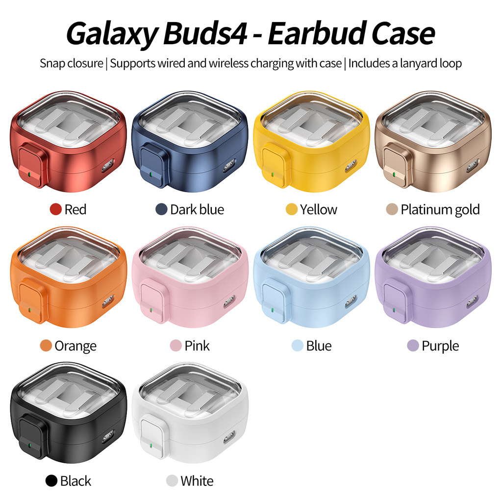 for Samsung Galaxy Buds 4 Case Transparent PC Protective Sleeve Suitable for Samsung Galaxy Buds 4 P