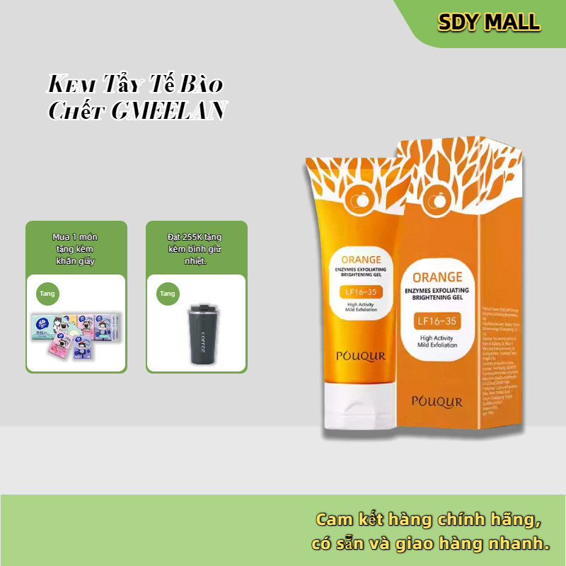 Gel Tẩy Tế Bào Chết Enzyme Cam 100g - Làm Sạch Sâu, Loại Bỏ Mụn Ẩn & Da Chết, Dịu Nhẹ Cho Da Mặt