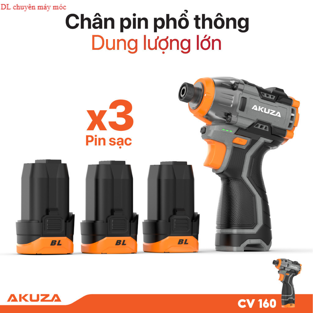 Máy Bắn vít Akuza CV160 - Máy bắn vít cao cấp - Nhỏ Gọn - Cực Khỏe, Không Chổi Than DL Chuyên máu m