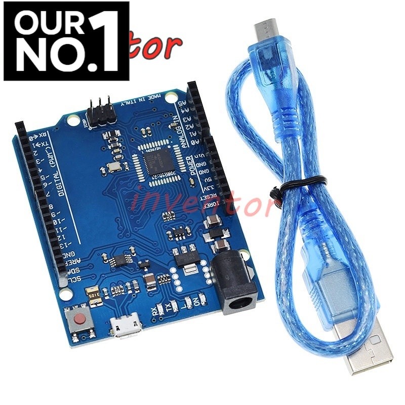 Leonardo R3 Vi Điều Khiển Ban Phát Triển Atmega32u4 Chính Hãng Với Cáp USB Tương Thích Cho Arduino D