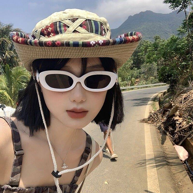 Ethnic Retro Western Cowboy Sun-Shade Sun Protection Hat Mountaineering Outdoor Fishing Hat Brim Was
