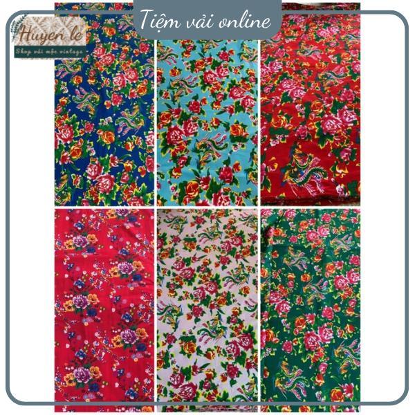 Vải chăn con công chất đẹp các màu( khổ vải 1,6m x 243 cm)