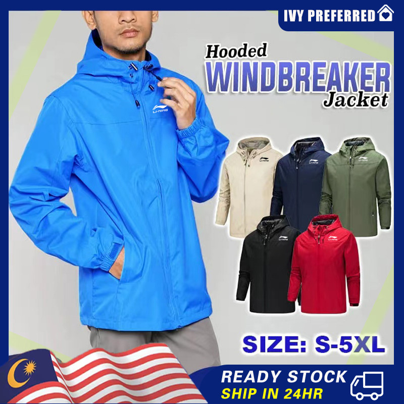 Men's Windbreaker Waterproof Long Sleeve Jacket Autumn and Winter Jacket Hoodie Plus Size Men Causal