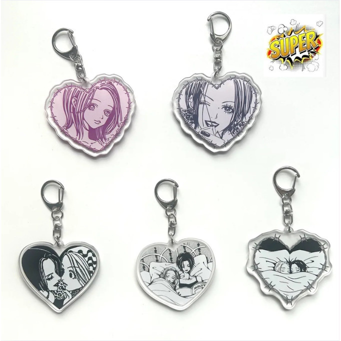 Móc khoá NANA Double Side Keychain, Nana Osaki, Nobuo Terashima, Nana Komatsu, Ren Honjo, Takumi Ich