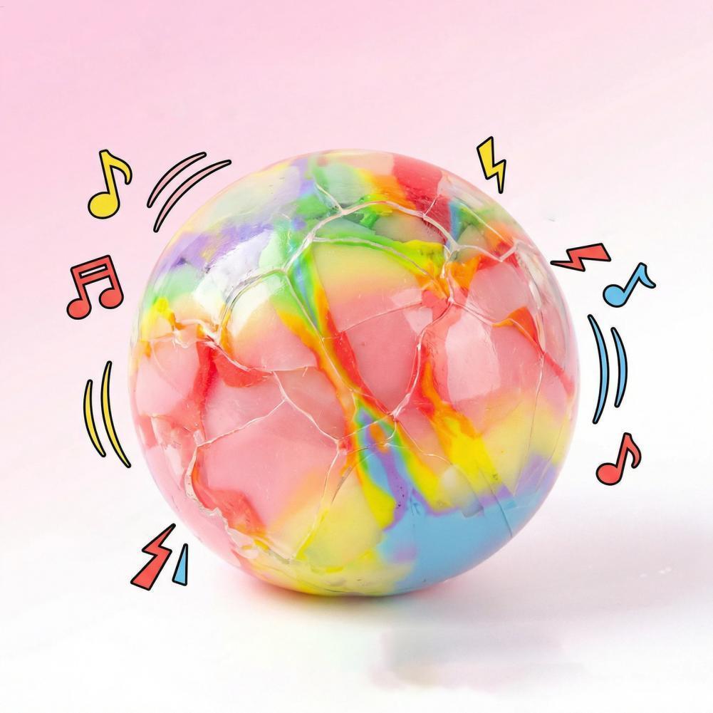 Crunchy Rainbow Handmade Ball Chống Căng Thẳng Bóp Cảm Giác Fidget Đồ Chơi Nứt Sáp Bóng Giải Nén Đồ 