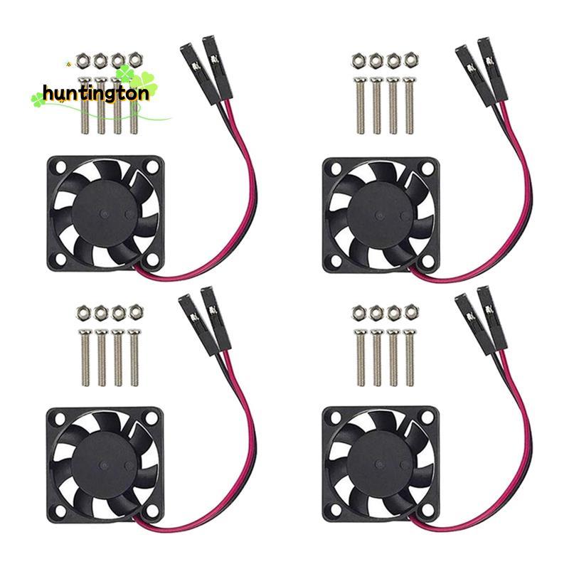 4 Quạt Làm Mát CPU Không Chổi Than Tản Nhiệt Tản Nhiệt 3.3V 5V Cho Raspberry Pi4 Pi3 B +, Pi 3, Pi 2