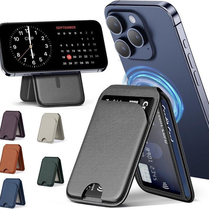 Popular~magsafe Card holder with multiple card slots iPhone17Magnetic phone holder, card holder, doc