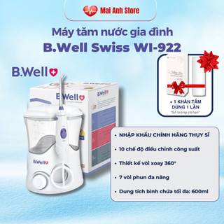 Máy tăm nước gia đình B.Well Swiss WI-922 - 7 vòi, chăm sóc và vệ sinh hiệu quả - Mai Anh