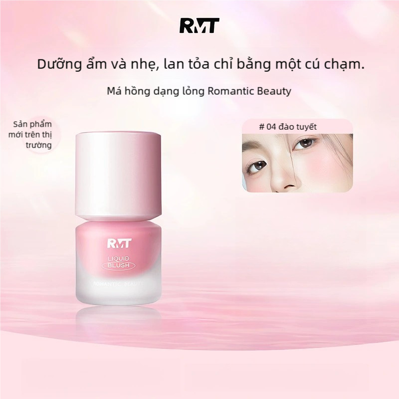 Romantic Beauty Oxygen Liquid Blush: Màu mở rộng và co lại, kem má hồng đường viền.