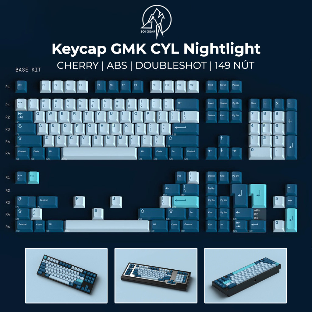 [HỎA TỐC HN - HCM] Keycap Cherry GMK CYL Nightlight ABS Doubleshot