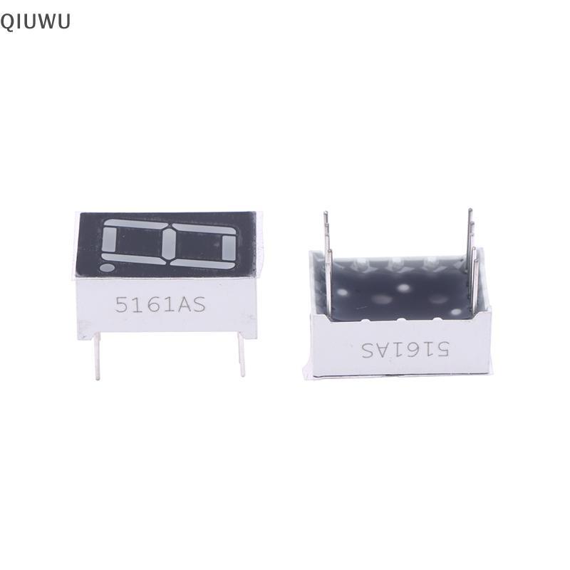 QIUWU 10 Chiếc Ống Kỹ Thuật Số AnodeCathode Thông Thường 0.56 Inch 10Pins 5161AS 5161BS 1 Bit Chữ Số