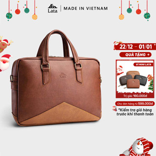  Cặp Công Sở Lata  Thời trang nam basic đựng laptop 13.3 inch - Cặp da CA16  