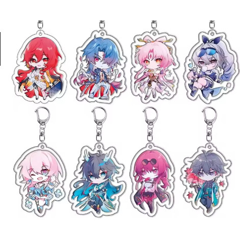 Móc khóa Honkai: Star Rail hình chibi dễ thương Luocha, Fu Xuan, Blade, Imbibitor Lunae