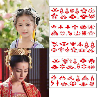 Miếng dán lông mày hoa cho trẻ em và bé gái, thiết kế hình xăm tinh tế