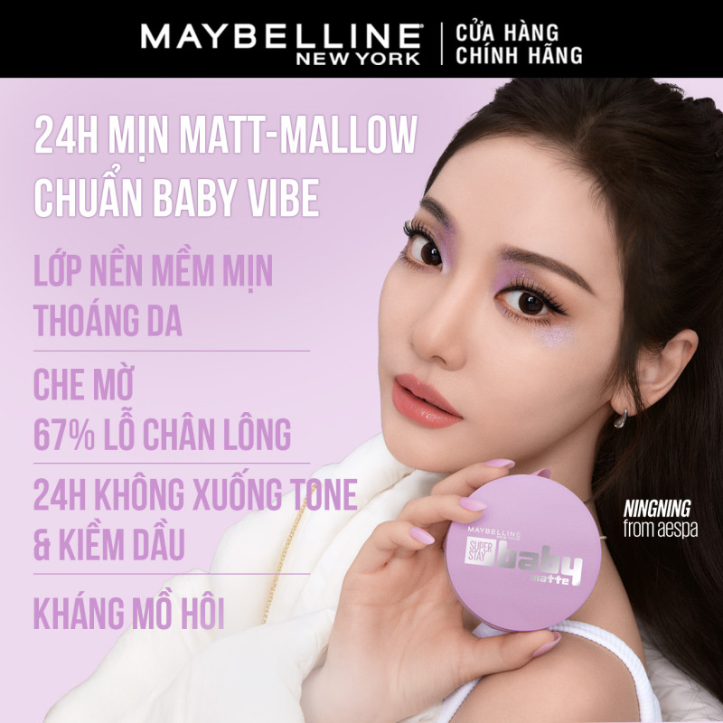 Phấn nước Superstay 24H Baby Matte Cushion Maybelline New York [MỚI] | BigBuy360 - bigbuy360.vn