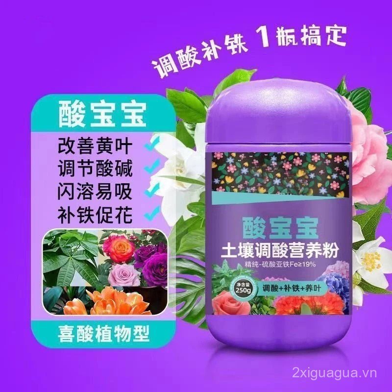 Phân bón FeSO4 hòa tan trong nước cho cây trồng và điều chỉnh pH đất