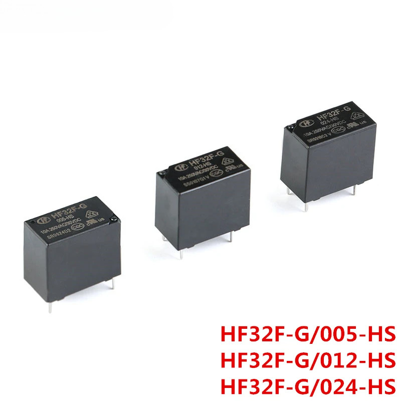 5 Miếng HF32F-G JZC-32F HF32F-005 012 024-HS 3A 5A 10A 250VAC 4PIN HF32F-G-012-HS 5HF32F-G-005-HS HF