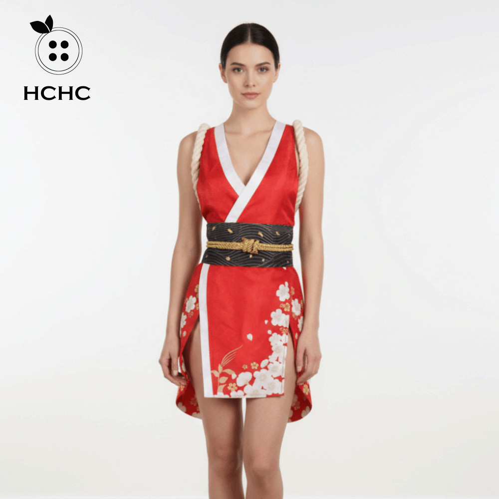 Hộp cosplay kimono ngắn phong cách Nhật Bản cho nhân vật Mai Shiranui từ game Naraka: Bladepoint