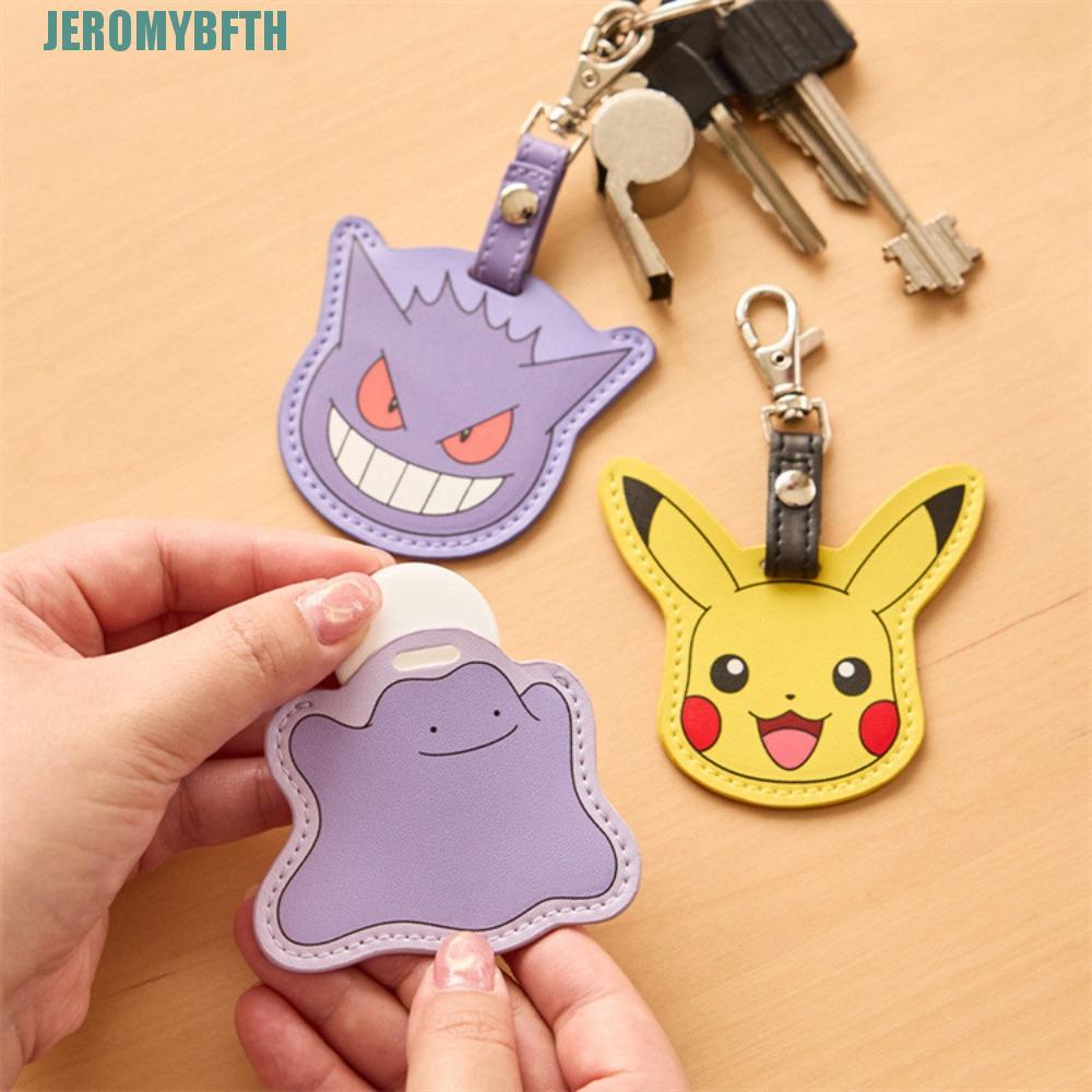 Hộp đựng thẻ truy cập JEROMYBF Pikachu, Móc khóa bằng da Móc khóa mèo Pokemon, Vỏ bảo vệ sáng tạo ho